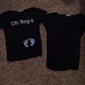 Maternity Black short sleeve shirts (2)